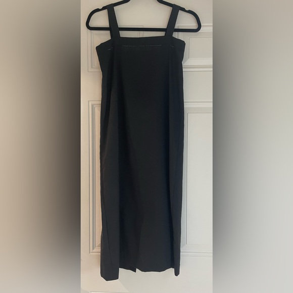 Rare Vintage Linen Square Neck Slip Dress - Picture 3 of 7